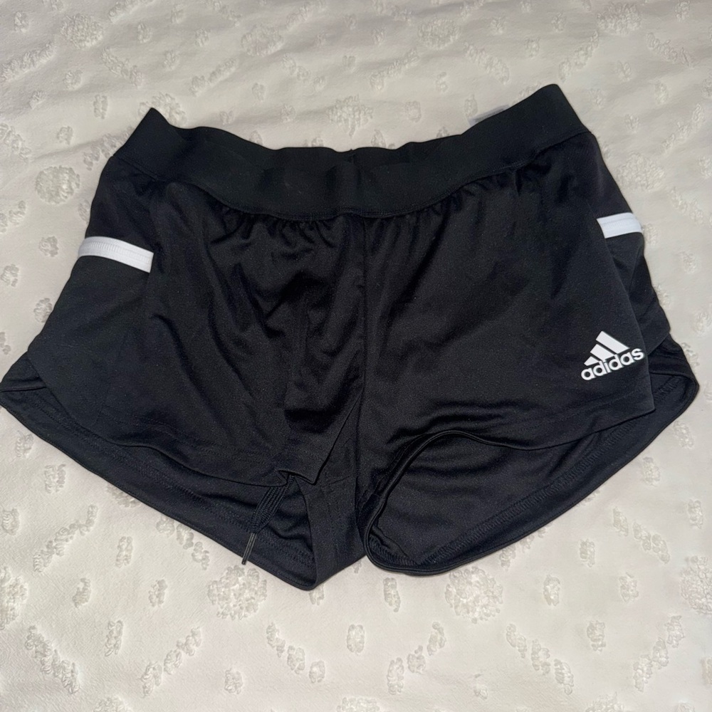 Adidas Women's Black and White Athletic Shorts